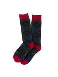 Marvel Guardians of the Galaxy Star-Lord Charcoal Argyle Men's Socks, , alternate