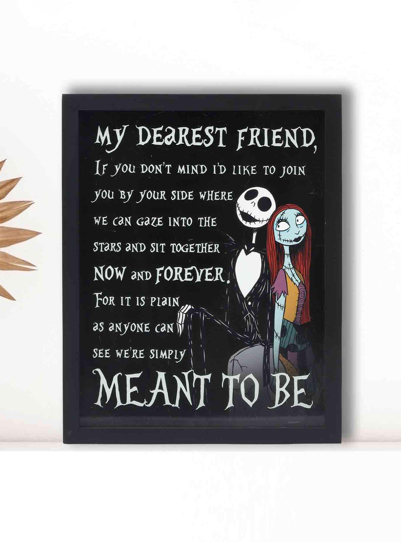 Disney The Nightmare Before Christmas My Dearest Friend Framed Printed Glass Wall Decor, , alternate
