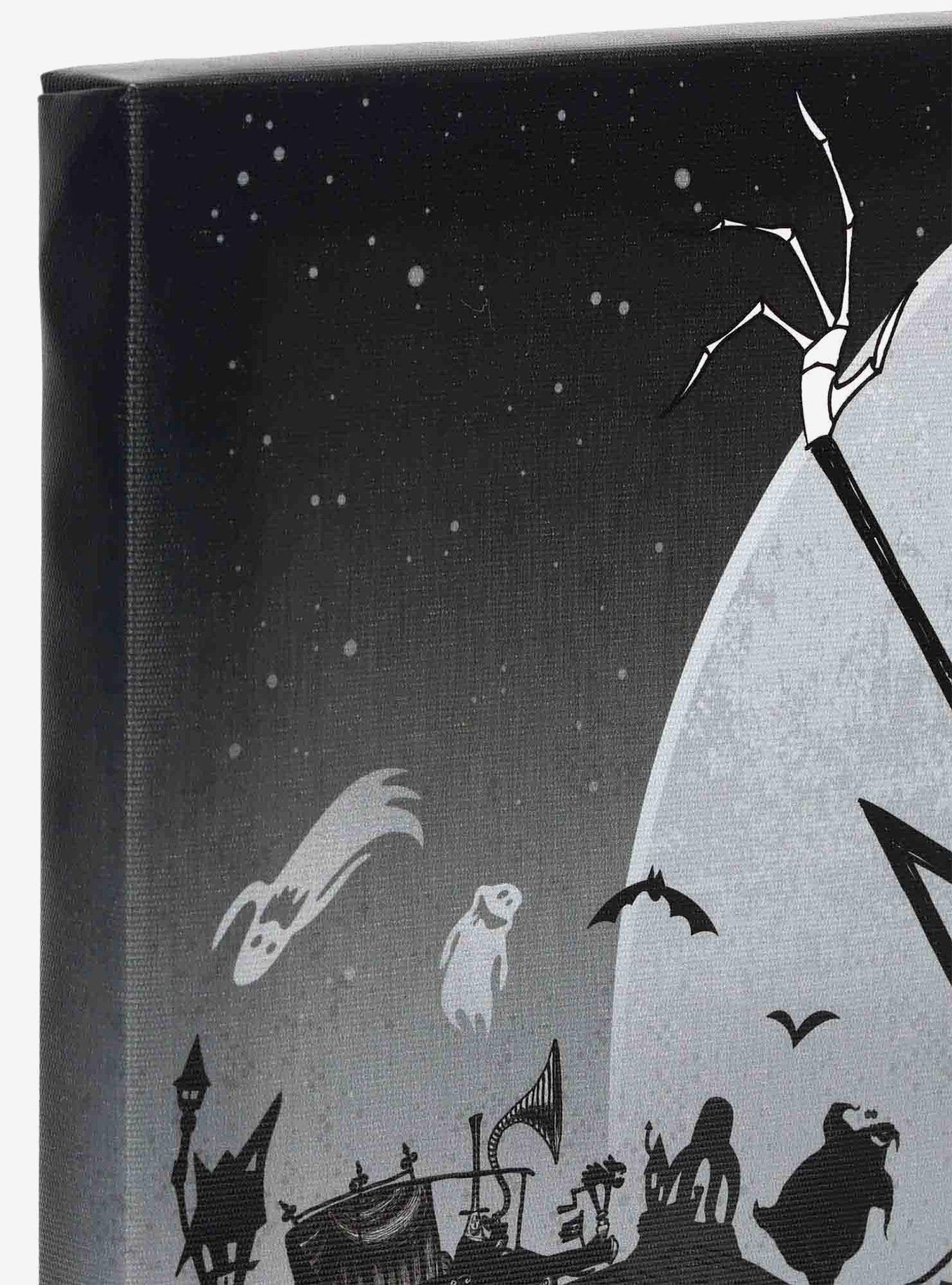 Disney The Nightmare Before Christmas Graveyard Group Black & White Canvas Wall Art Decor, , alternate