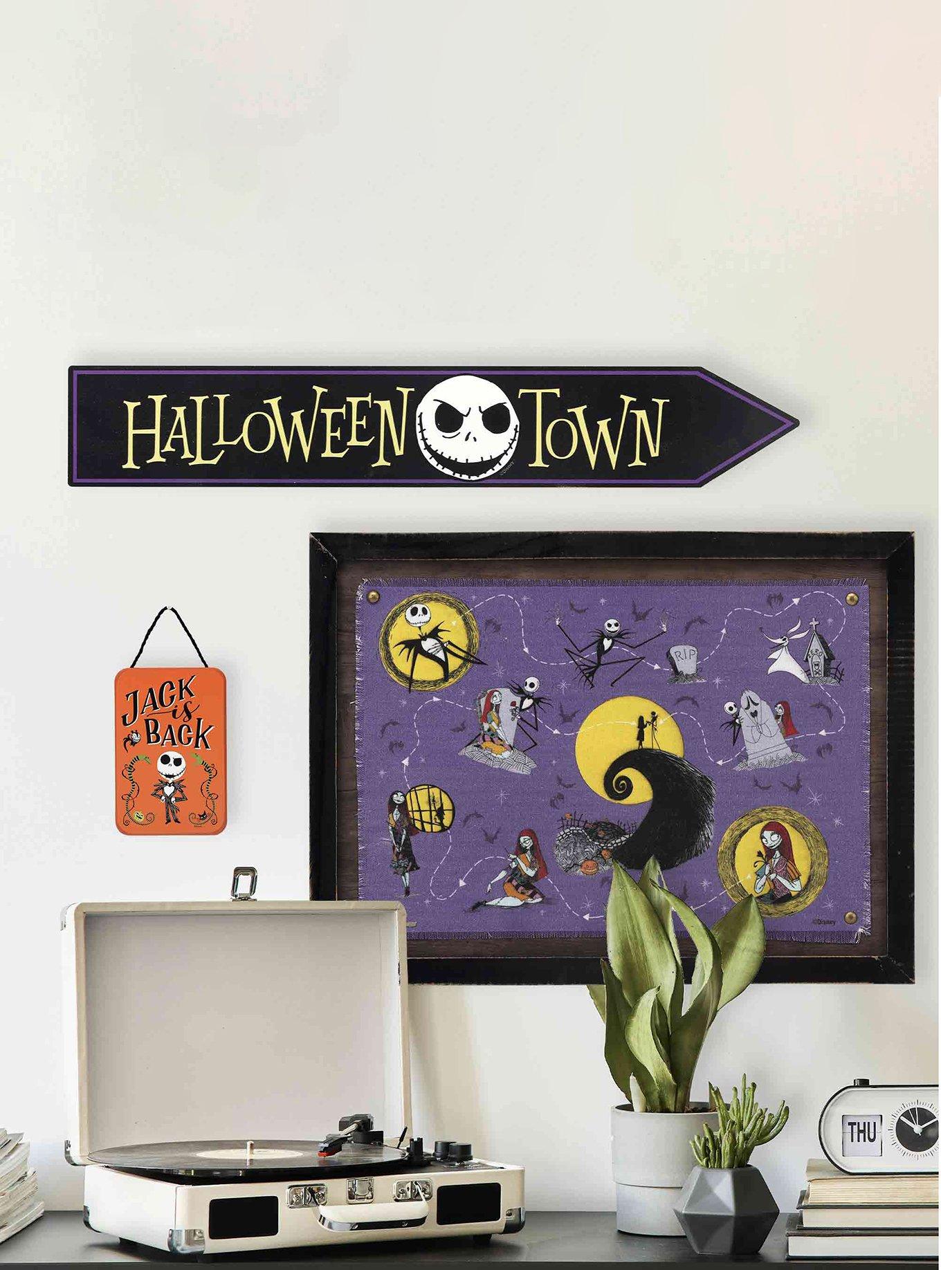 Disney The Nightmare Before Christmas Halloween Town Jack Skellington Arrow Wood Wall Decor, , alternate