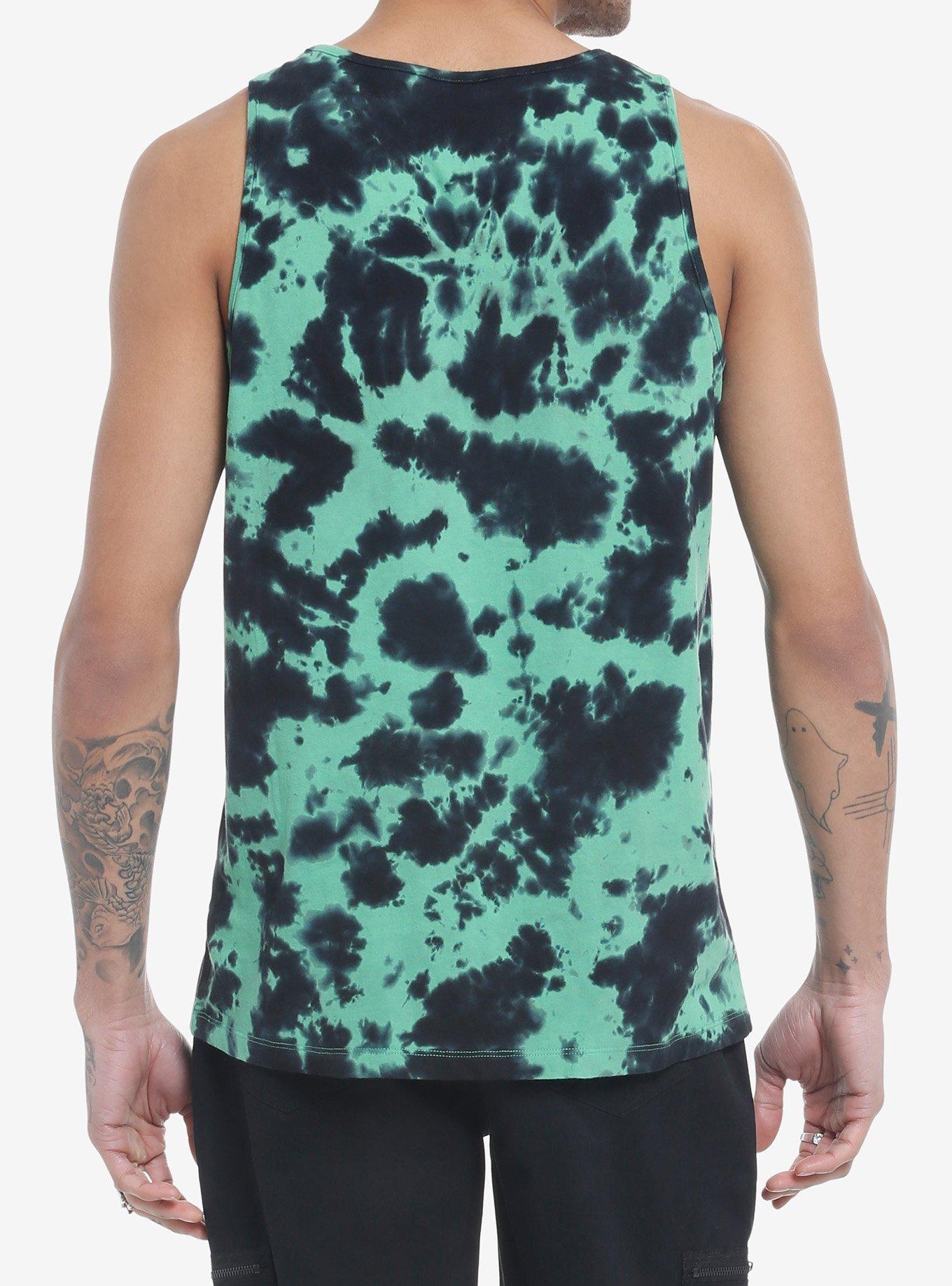 Shrek Face Green Tie-Dye Tank Top, MULTI, alternate