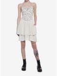 Cottagecore Ivory Strappy Tiered Dress, MULTI, alternate