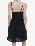 Black Strappy Tiered Dress, MULTI, alternate