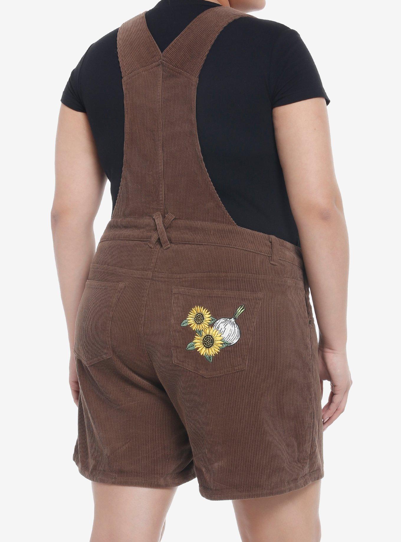 Shrek Embroidered Corduroy Shortalls Plus Size, MULTI, alternate