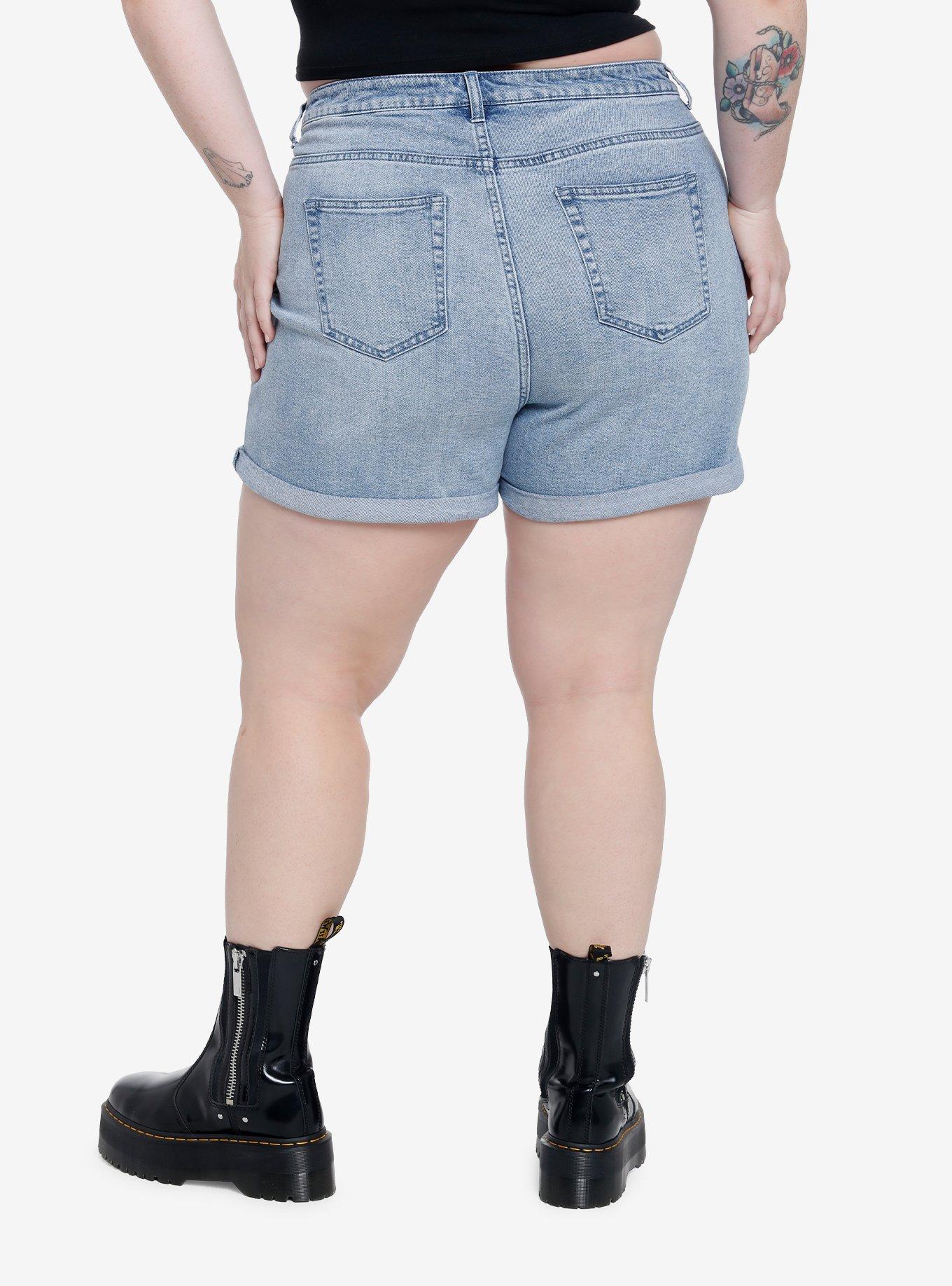 Disney Alice In Wonderland Flowers Mom Shorts Plus Size, MULTI, alternate