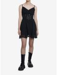 Social Collision Black Corset Slip Dress, BLACK, alternate