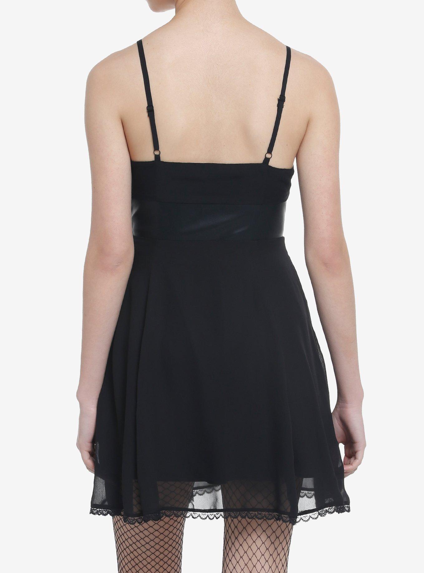 Social Collision Black Corset Slip Dress, BLACK, alternate