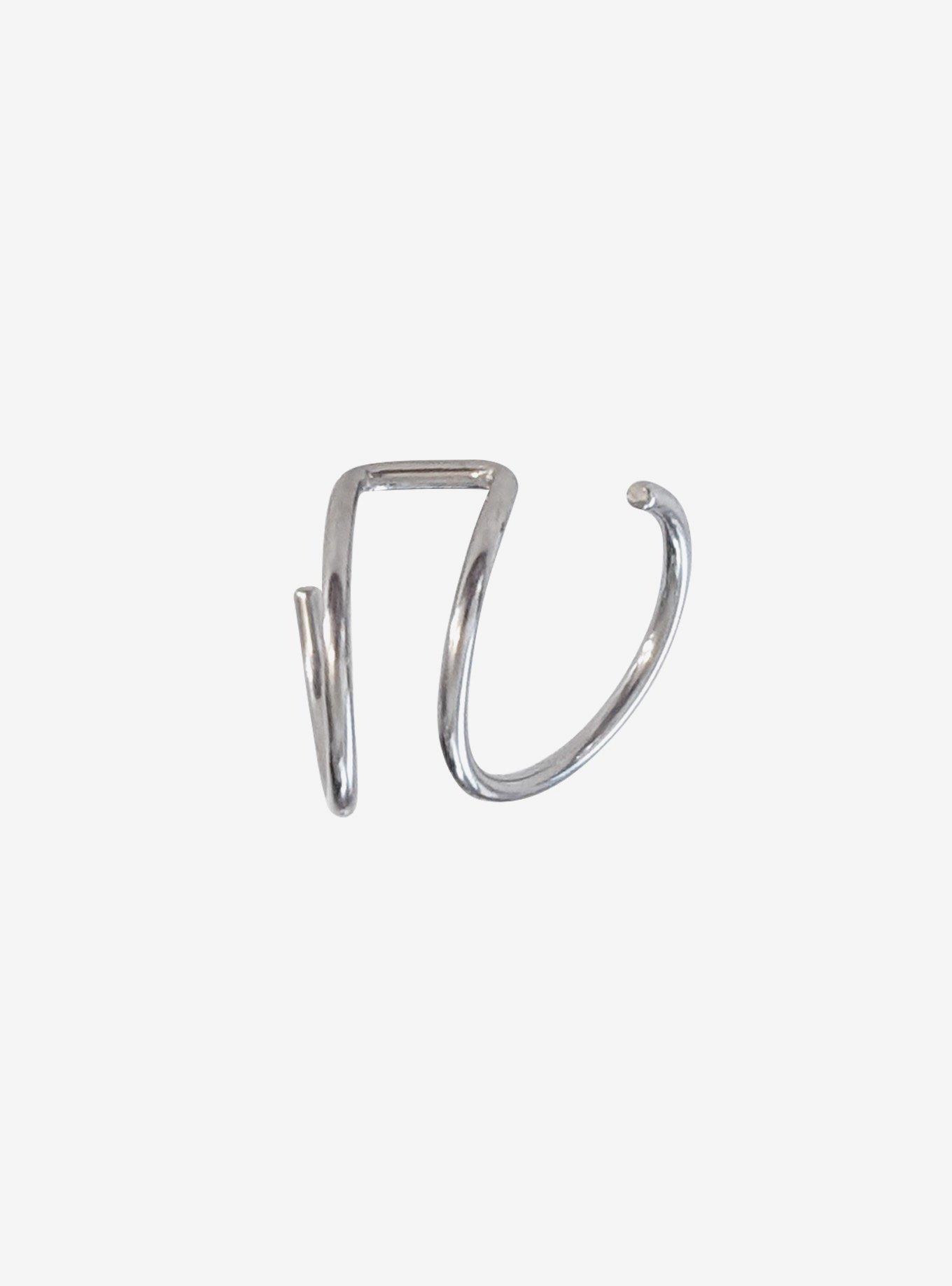 Steel Double Nose Hoop, METAL, alternate