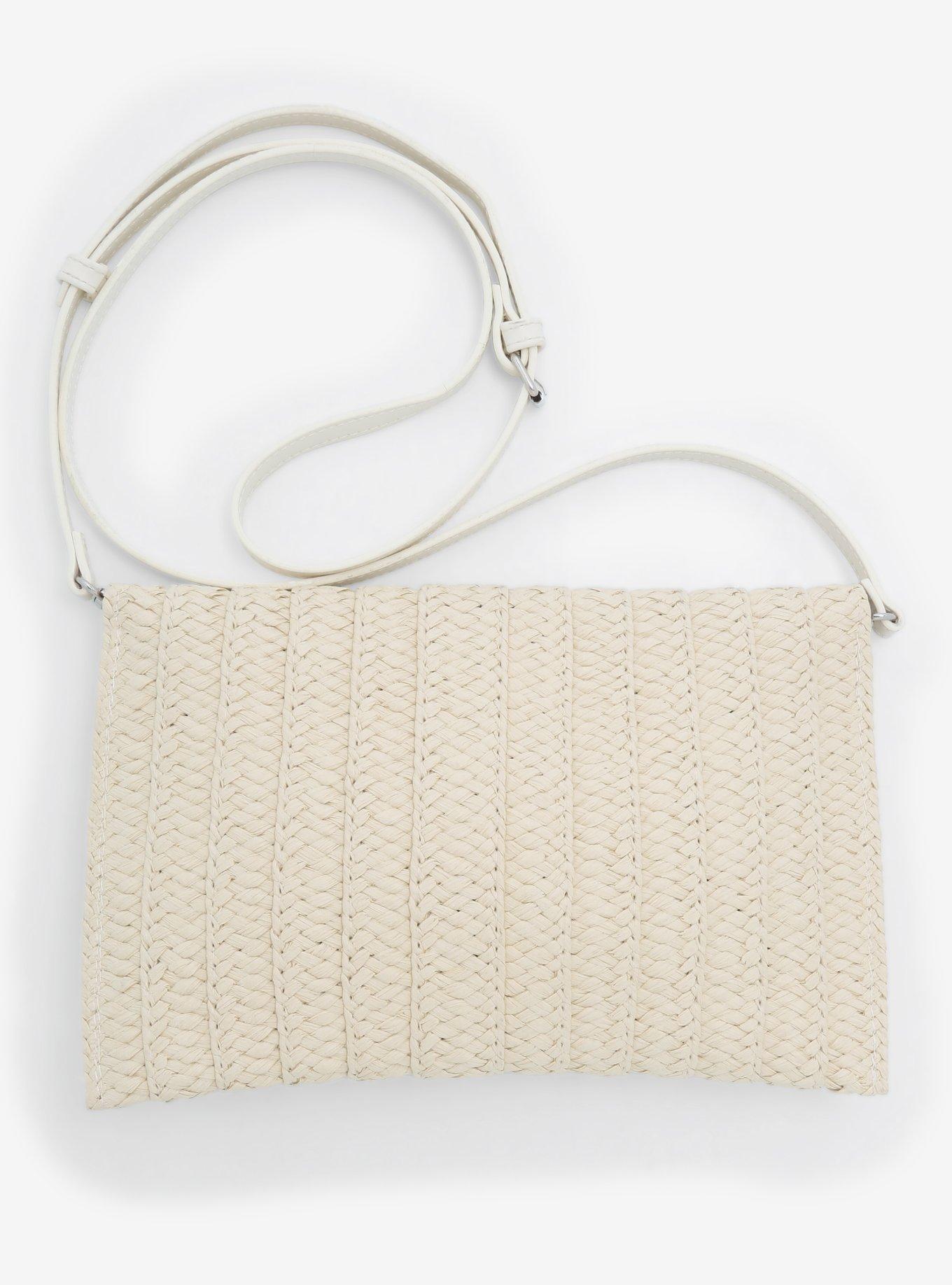 Shell Woven Straw Crossbody Bag, , alternate