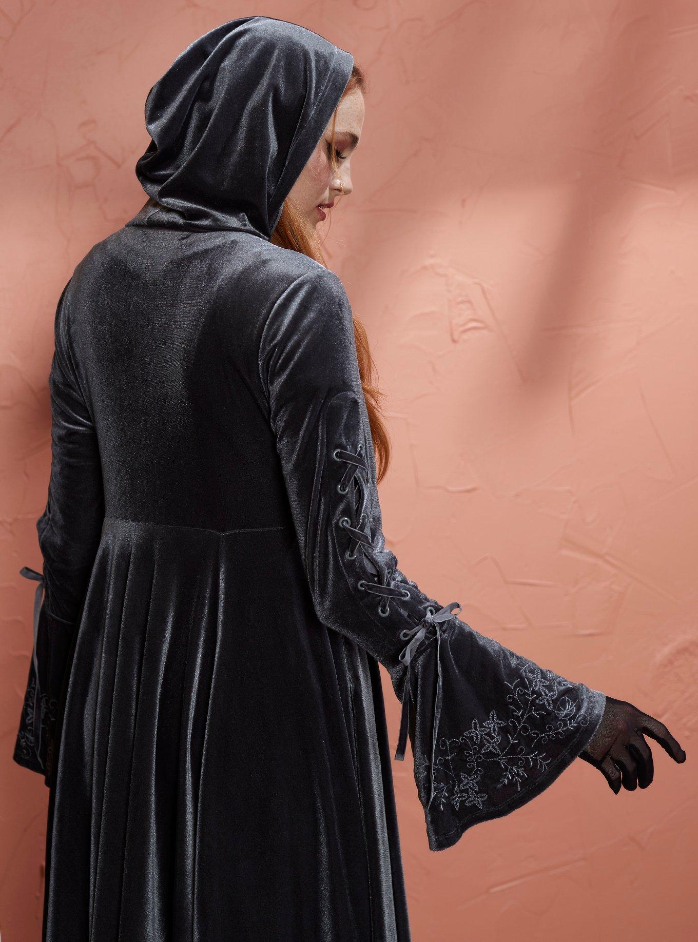 Her Universe The Witcher Velvet Hooded Cardigan, DARK GREY, alternate