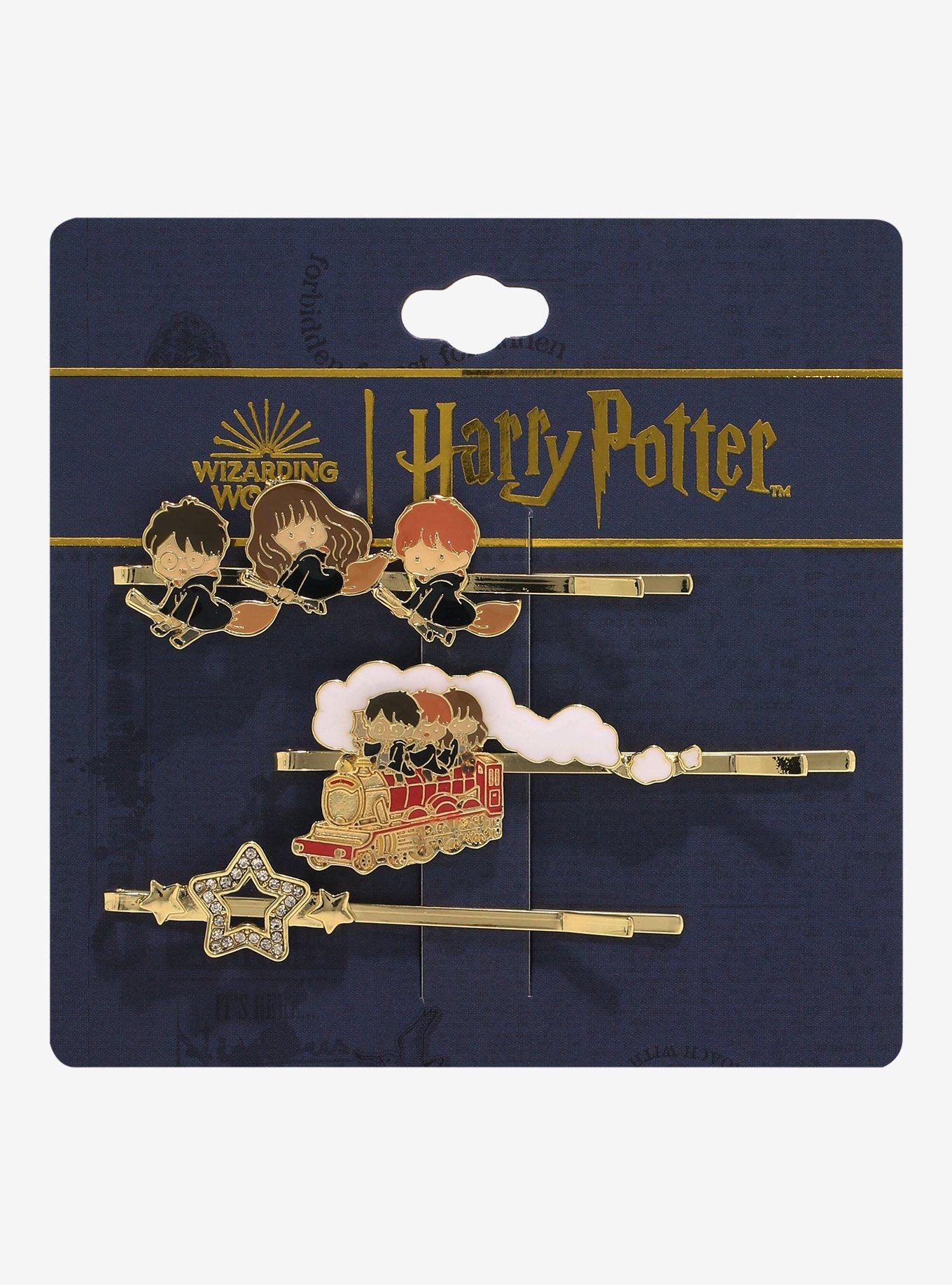 Harry Potter Chibi Trio Hair Clip Set - BoxLunch Exclusive, , alternate