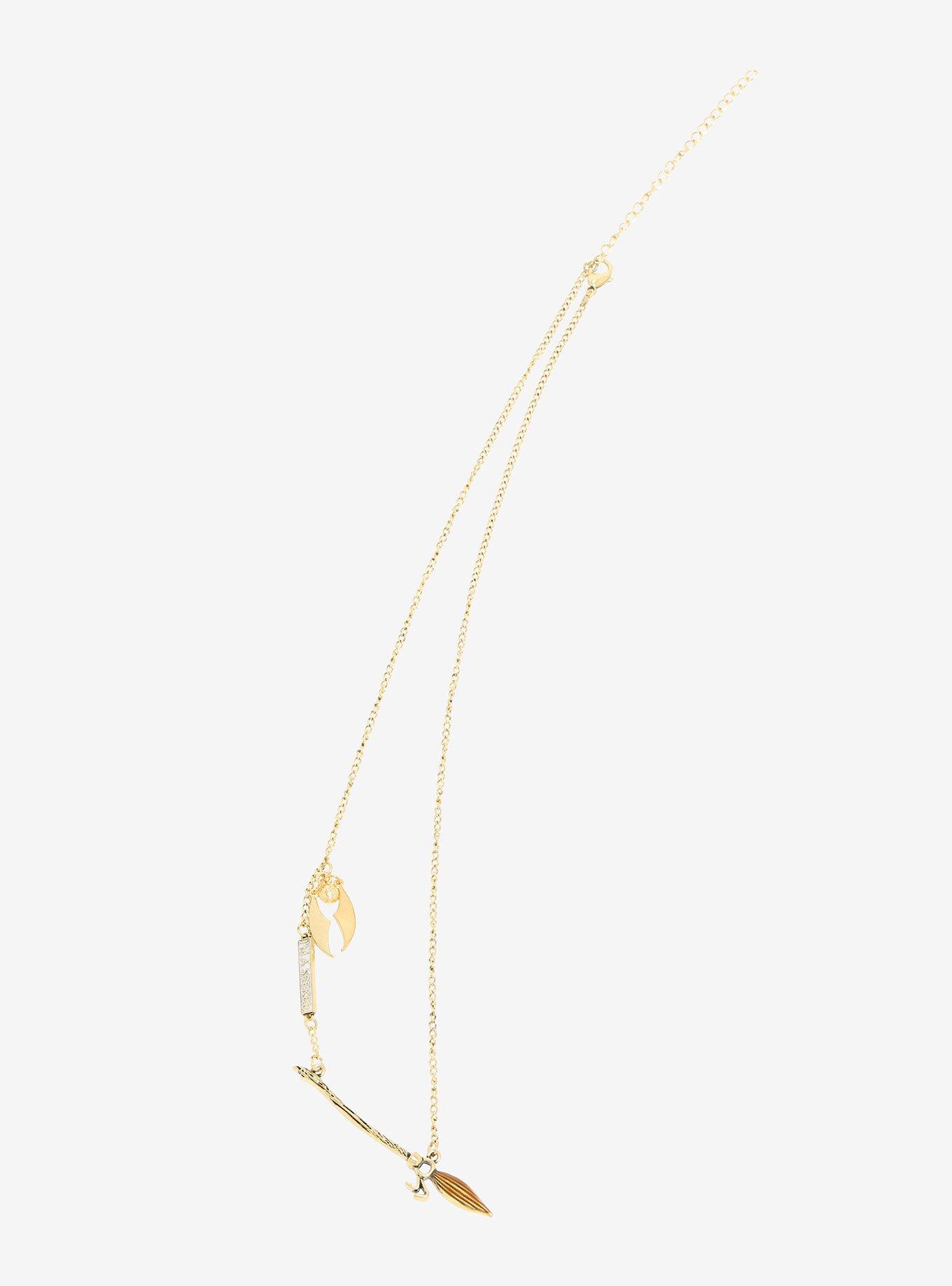 Harry Potter I&rsquo;m a Seeker Quidditch Broom Necklace - BoxLunch Exclusive , , alternate
