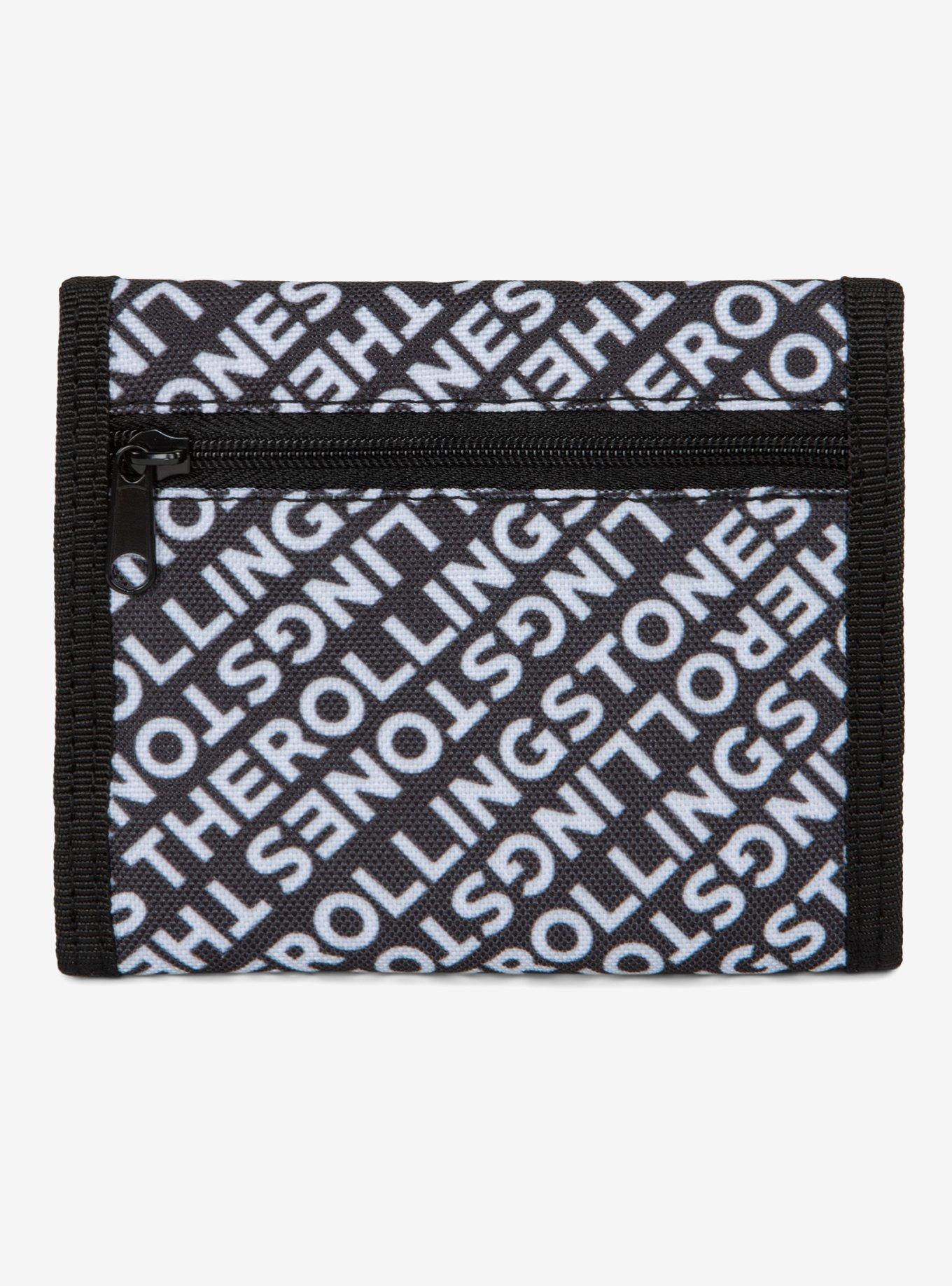 Bugatti Rolling Stones All Over Print Trifold Wallet with Double Snap Closure, , alternate