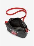 Bugatti Rolling Stones Vegan Leather Crossbody Bag Black with Red Strap, , alternate