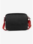 Bugatti Rolling Stones Vegan Leather Crossbody Bag Black with Red Strap, , alternate