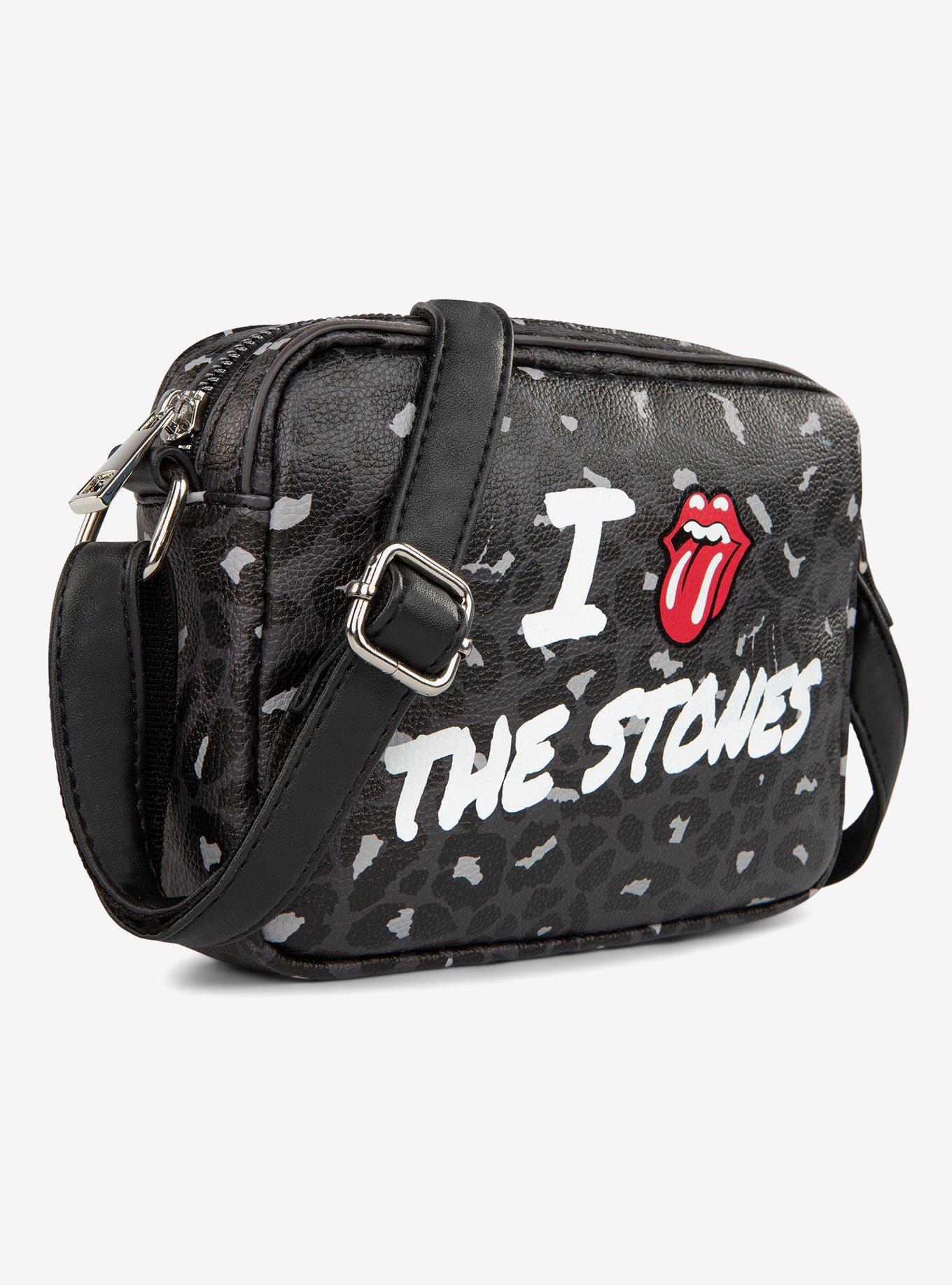 Bugatti Rolling Stones Vegan Leather Crossbody Bag Black Pattern, , hi-res