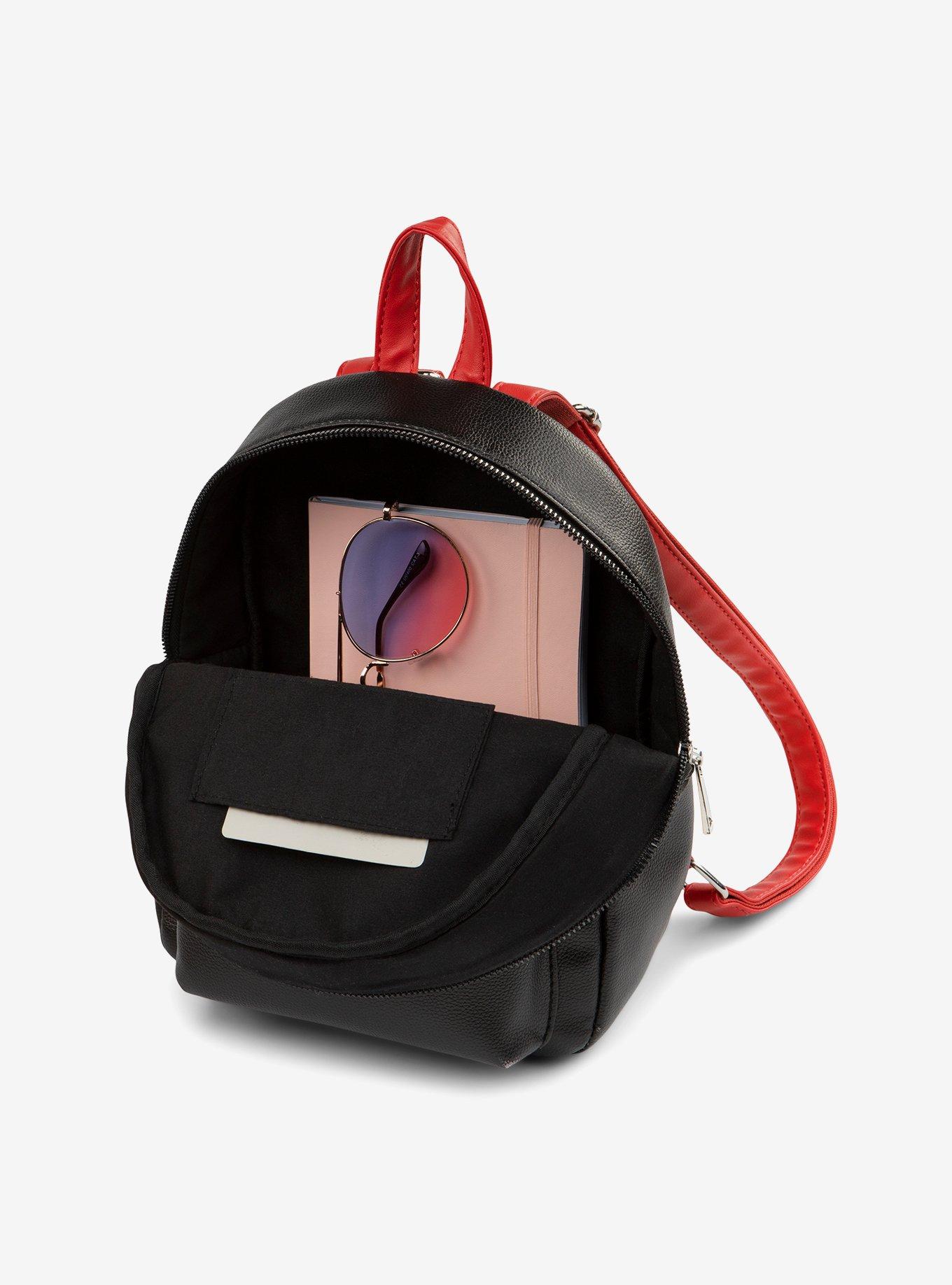 Bugatti Rolling Stones Vegan Leather Mini Backpack Black and Red, , alternate