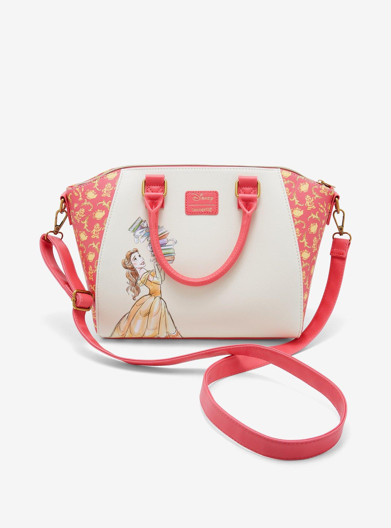 Loungefly Disney Beauty And The Beast Belle Rose Satchel Bag, , alternate