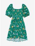 Disney Lady and the Tramp Floral Allover Print Smock Dress - BoxLunch Exclusive, GREEN, alternate