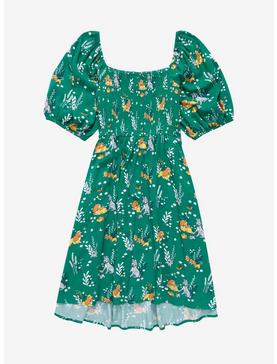 Plus Size Disney Lady and the Tramp Floral Allover Print Smock Dress - BoxLunch Exclusive, , hi-res