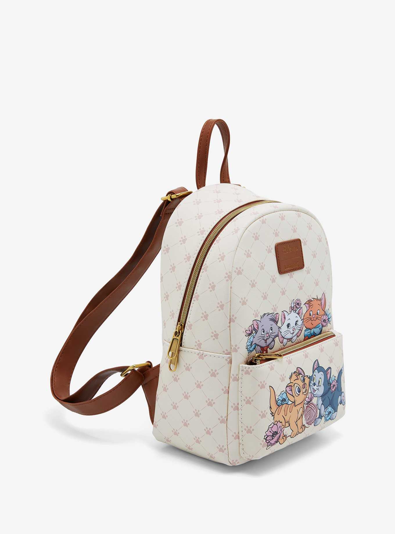 Loungefly Disney Cats Flower Quilt Mini Backpack, , hi-res