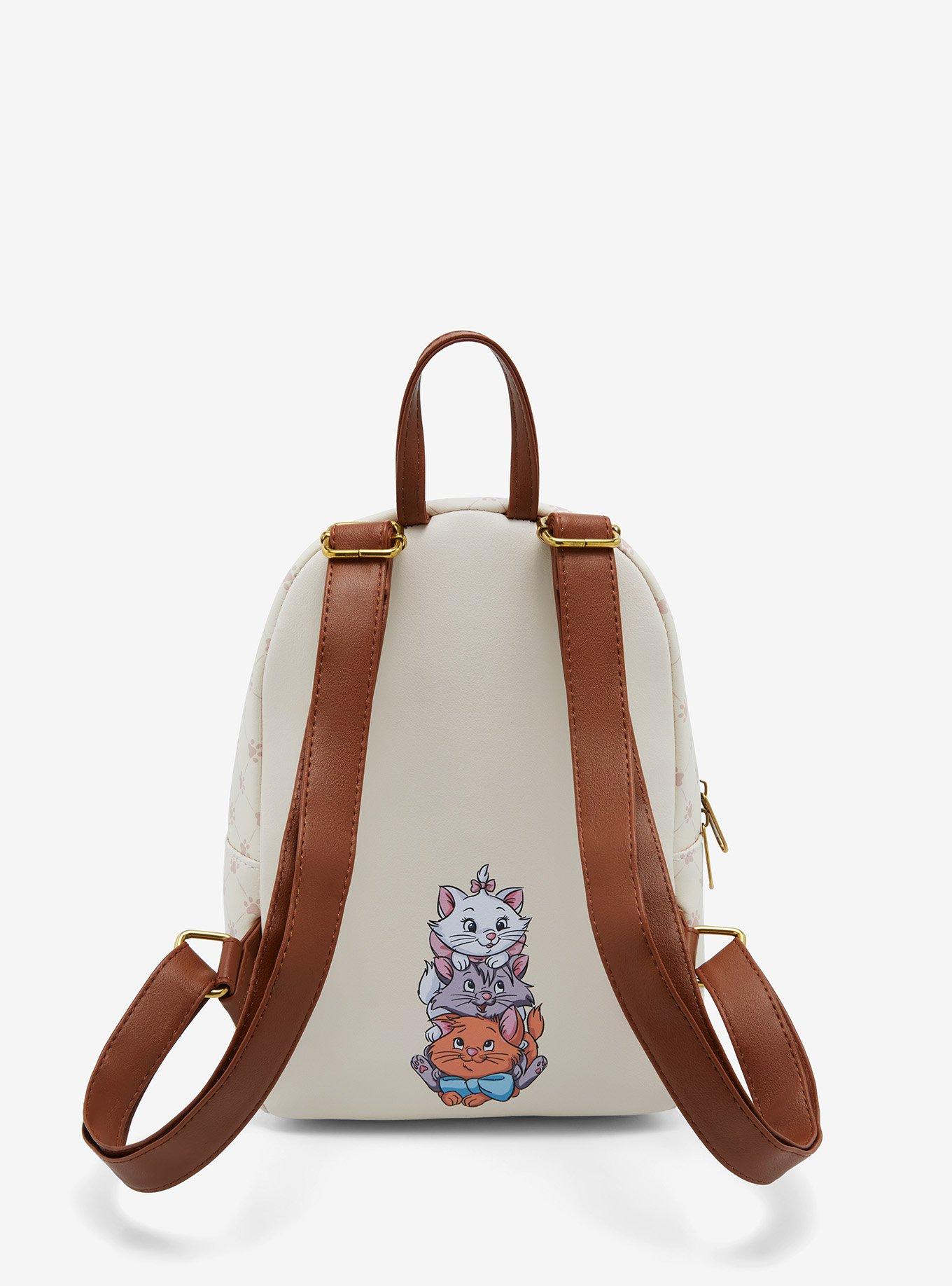 Loungefly Disney Cats Flower Quilt Mini Backpack, , alternate