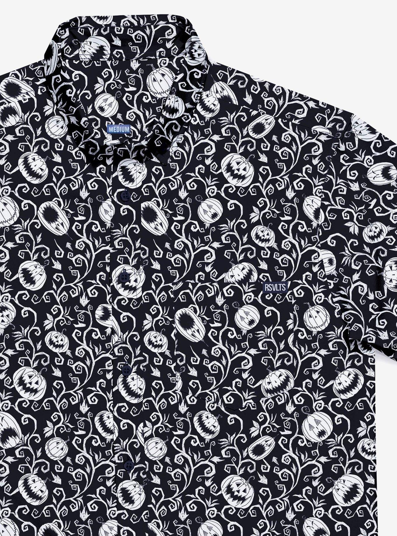RSVLTS Pumpkin Patch Button-Up Shirt Hot Topic Exclusive, BLACK, alternate