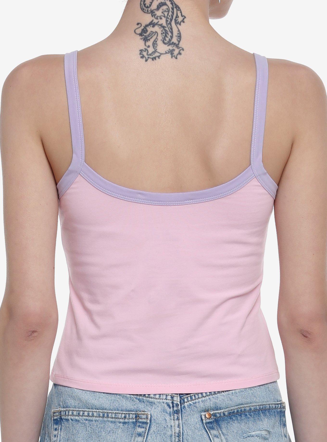 Nirvana Pastel Smile Girls Crop Cami, PINK, alternate
