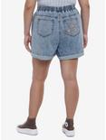 Pompompurin Honey Elastic High-Waisted Denim Shorts Plus Size, MULTI, alternate