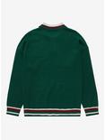 Disney Peter Pan Letterman Collared Sweater - BoxLunch Exclusive , DARK GREEN, alternate