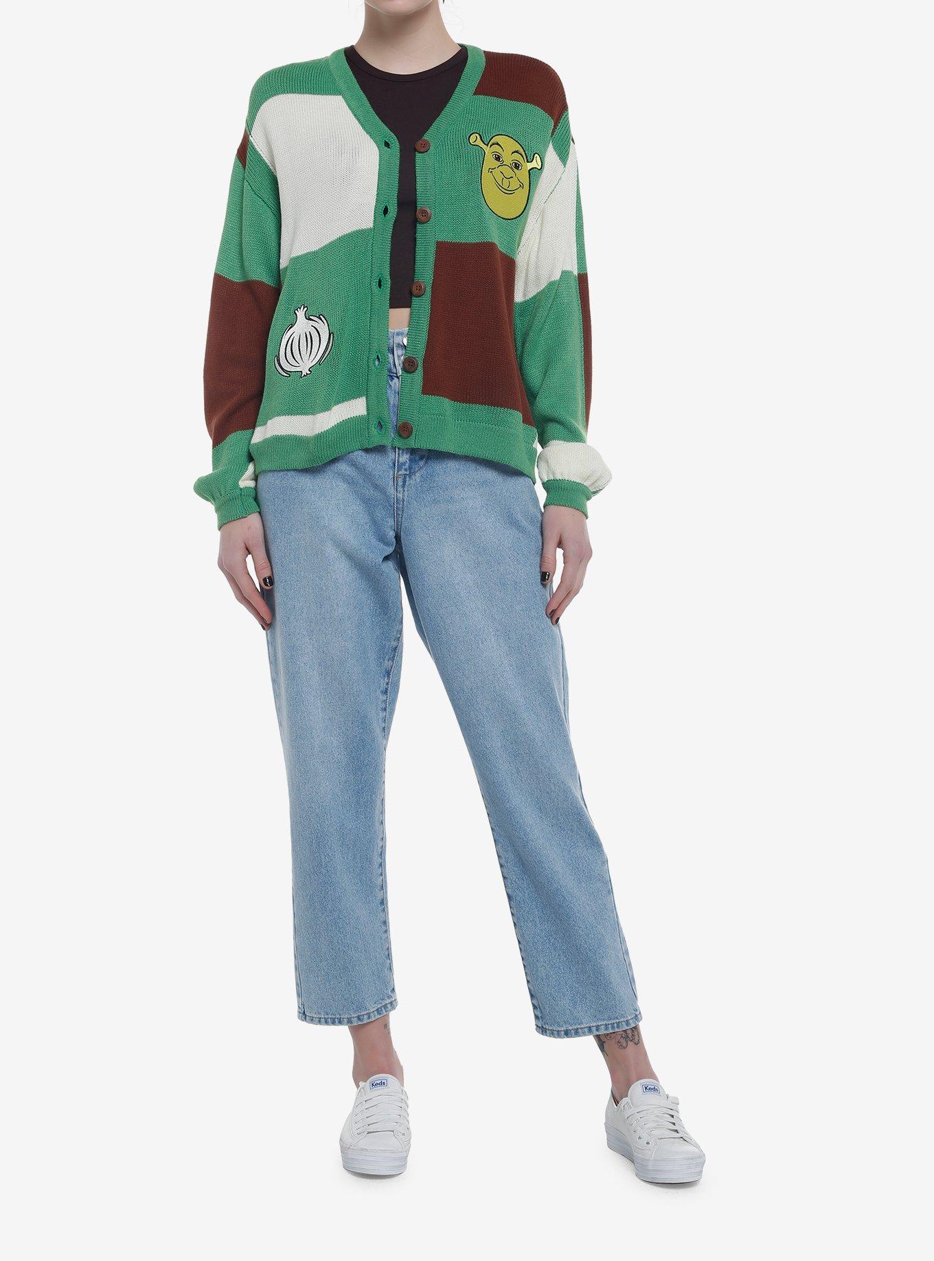 Shrek Patchwork Skimmer Girls Cardigan, , hi-res