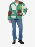 Shrek Patchwork Skimmer Girls Cardigan Plus Size, MULTI, alternate