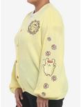 Pompompurin Flower Embroidered Girls Cardigan Plus Size, MULTI, alternate