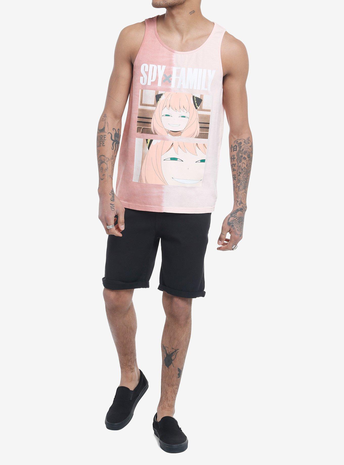 Spy X Family Anya Split Wash Tank Top, PINK, alternate