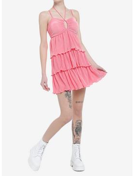 Bubblegum Pink Tiered Dress, , hi-res