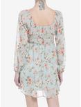 Sage Floral Babydoll Long-Sleeve Dress, SAGE, alternate