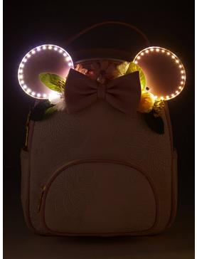Plus Size Our Universe Disney Minnie Mouse Floral Ears Light-Up Mini Backpack - BoxLunch Exclusive, , hi-res