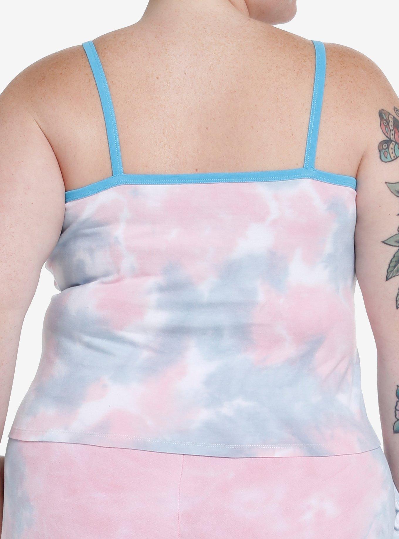 Cinnamoroll Jumbo Print Pastel Tie-Dye Girls Tank Top Plus