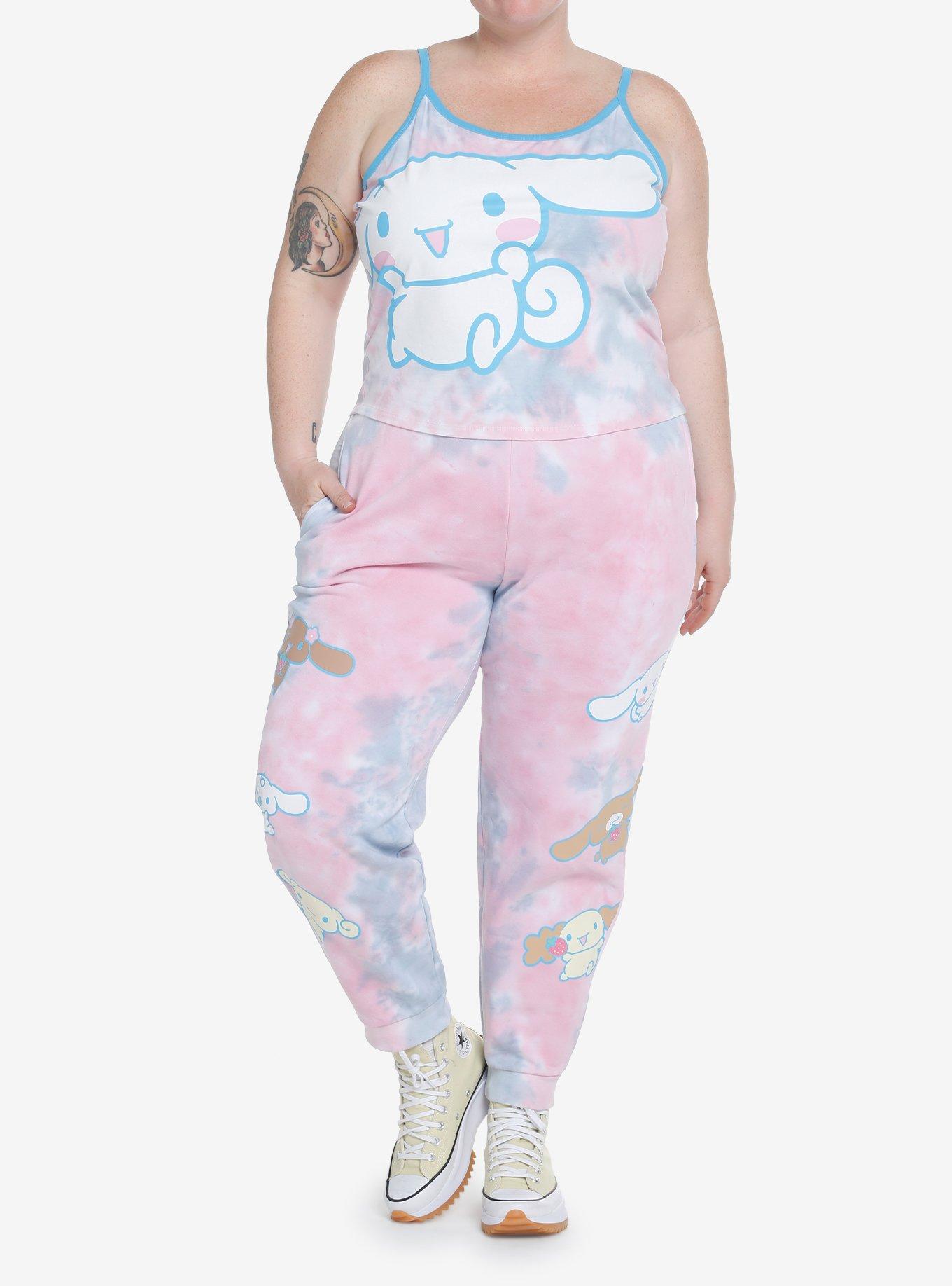 Cinnamoroll & Family Pastel Tie-Dye Girls Jogger Sweatpants Plus Size, MULTI, alternate