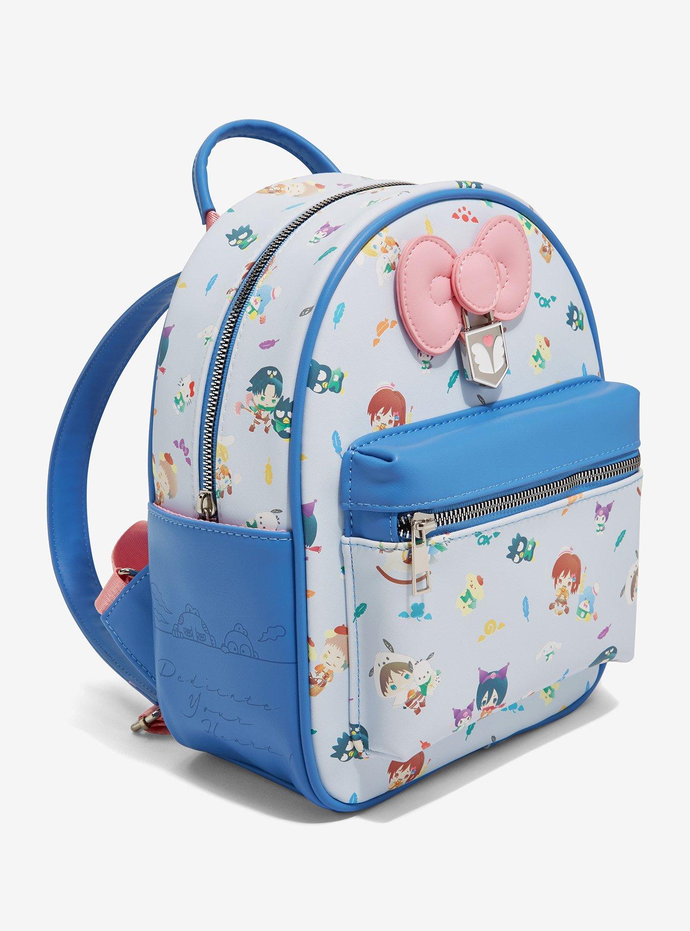 Sanrio Hello Kitty and Friends x Attack on Titan Allover Print Mini Backpack - BoxLunch Exclusive, , hi-res