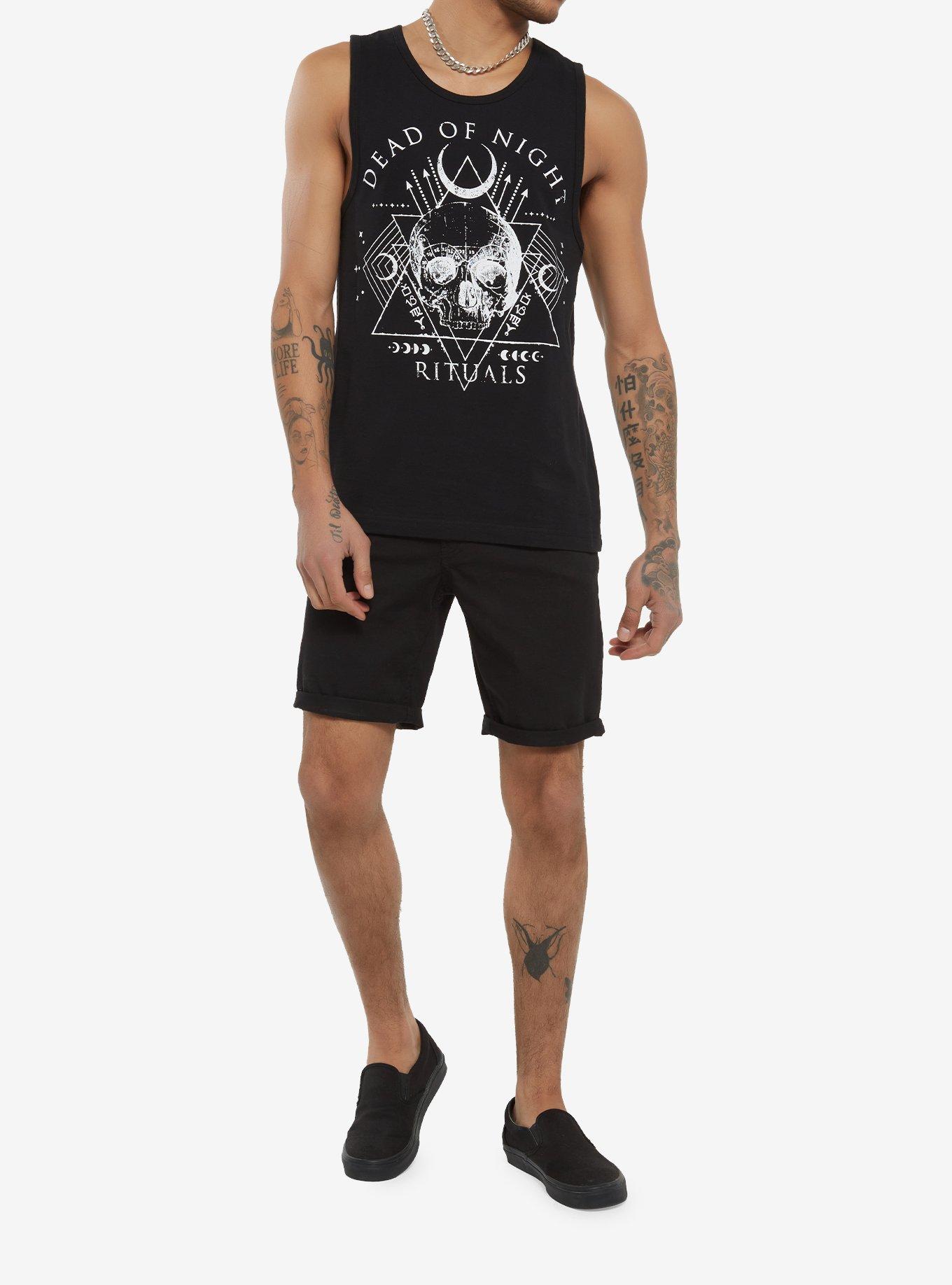 Dead Of Night Occult Symbols Tank Top, BLACK, alternate