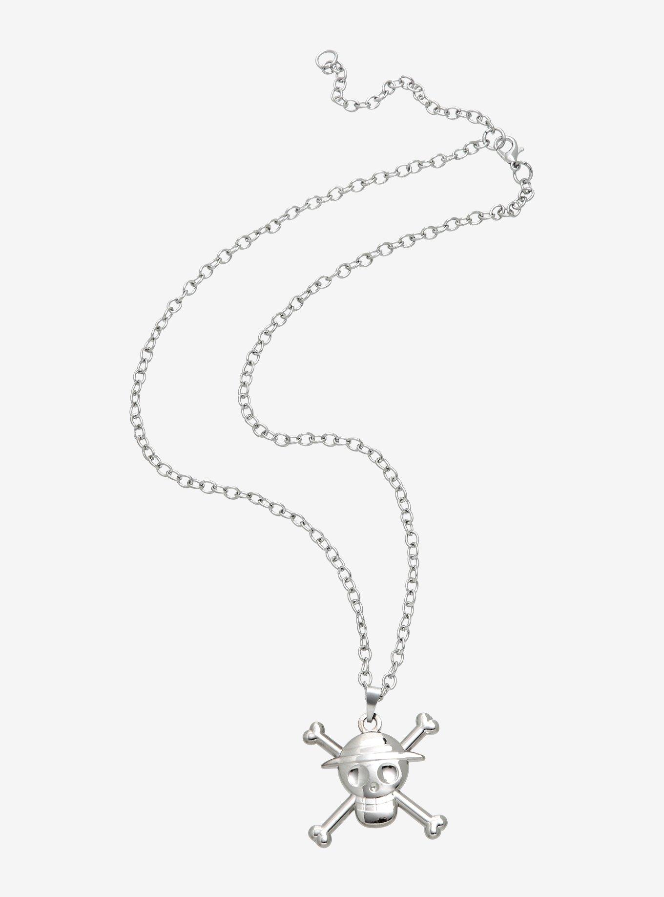 One Piece Luffy Jolly Roger Pendant Necklace , , hi-res