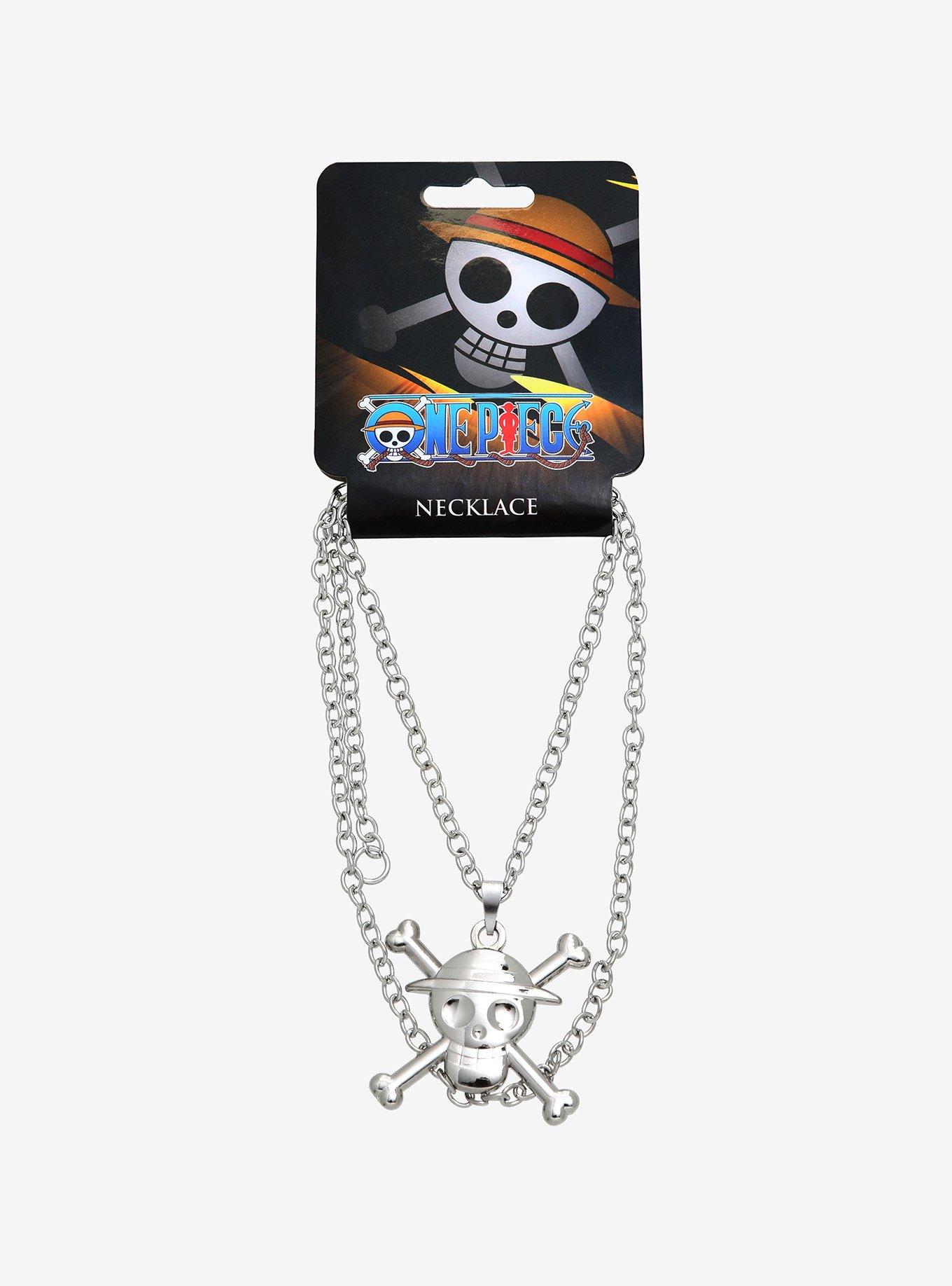 One Piece Luffy Jolly Roger Pendant Necklace , , alternate