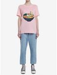 Gudetama Pink Ramen Boyfriend Fit Girls T-Shirt, MULTI, alternate