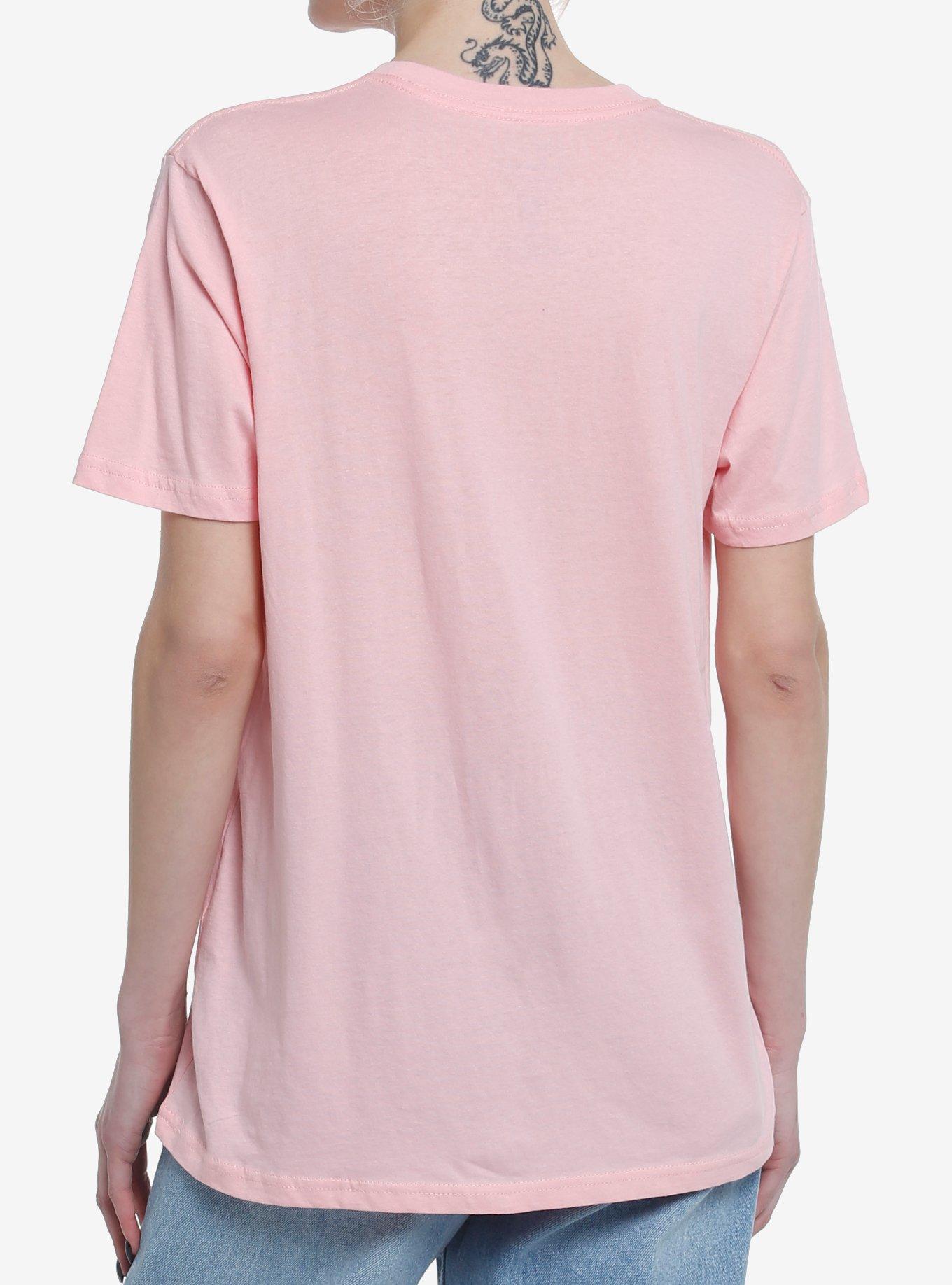 Gudetama Pink Ramen Boyfriend Fit Girls T-Shirt, MULTI, alternate