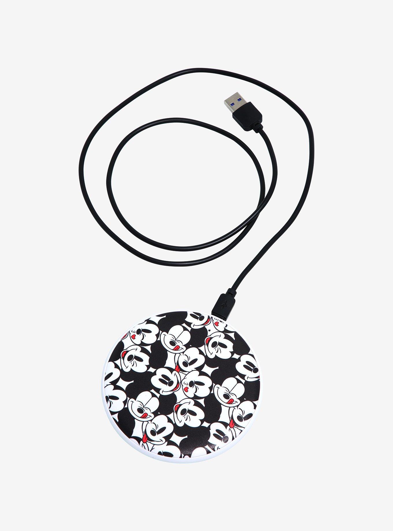 Disney Mickey Mouse Expressions Allover Print Wireless Mobile Phone Charger - BoxLunch Exclusive , , alternate