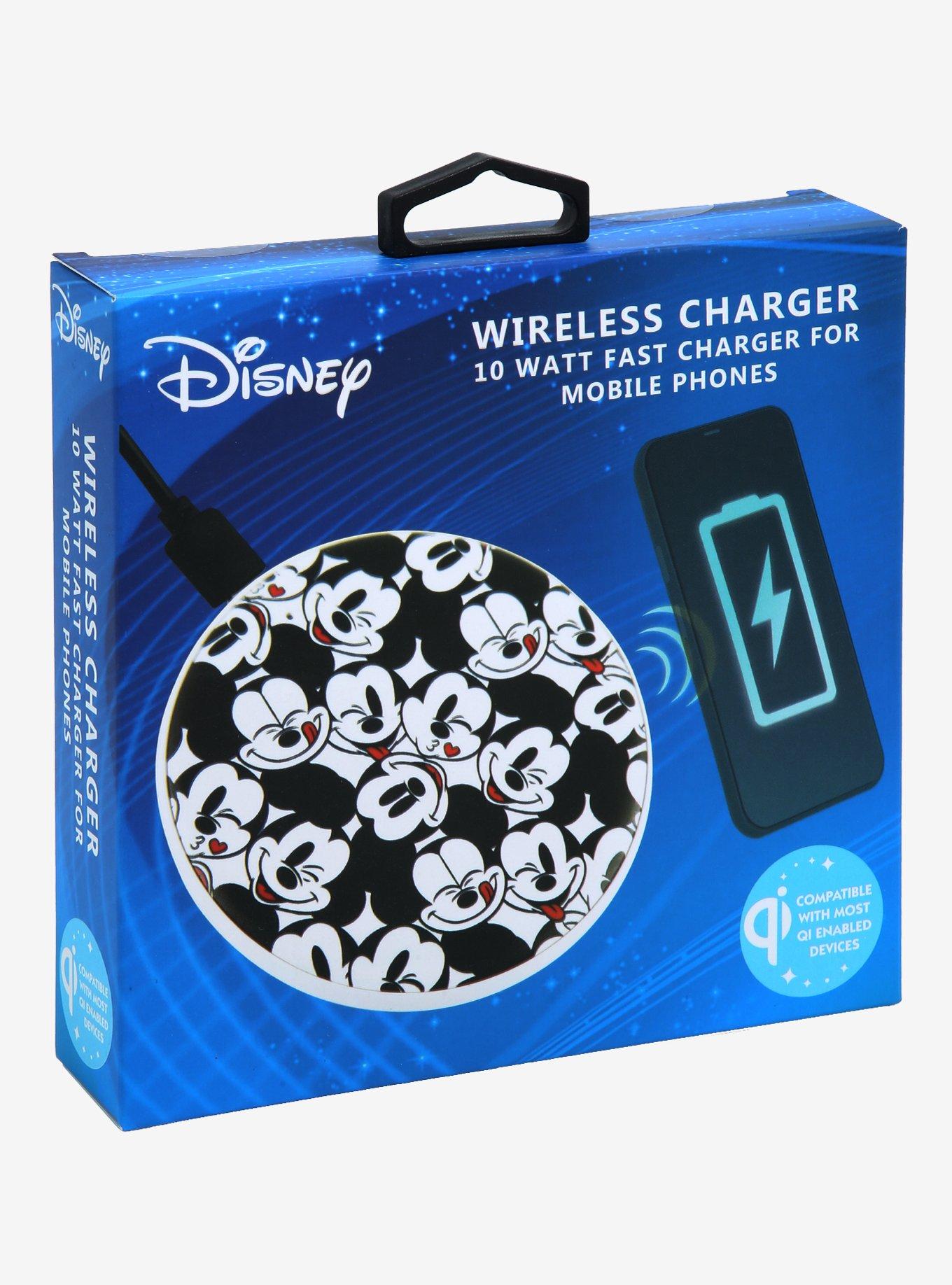 Disney Mickey Mouse Expressions Allover Print Wireless Mobile Phone Charger - BoxLunch Exclusive , , alternate