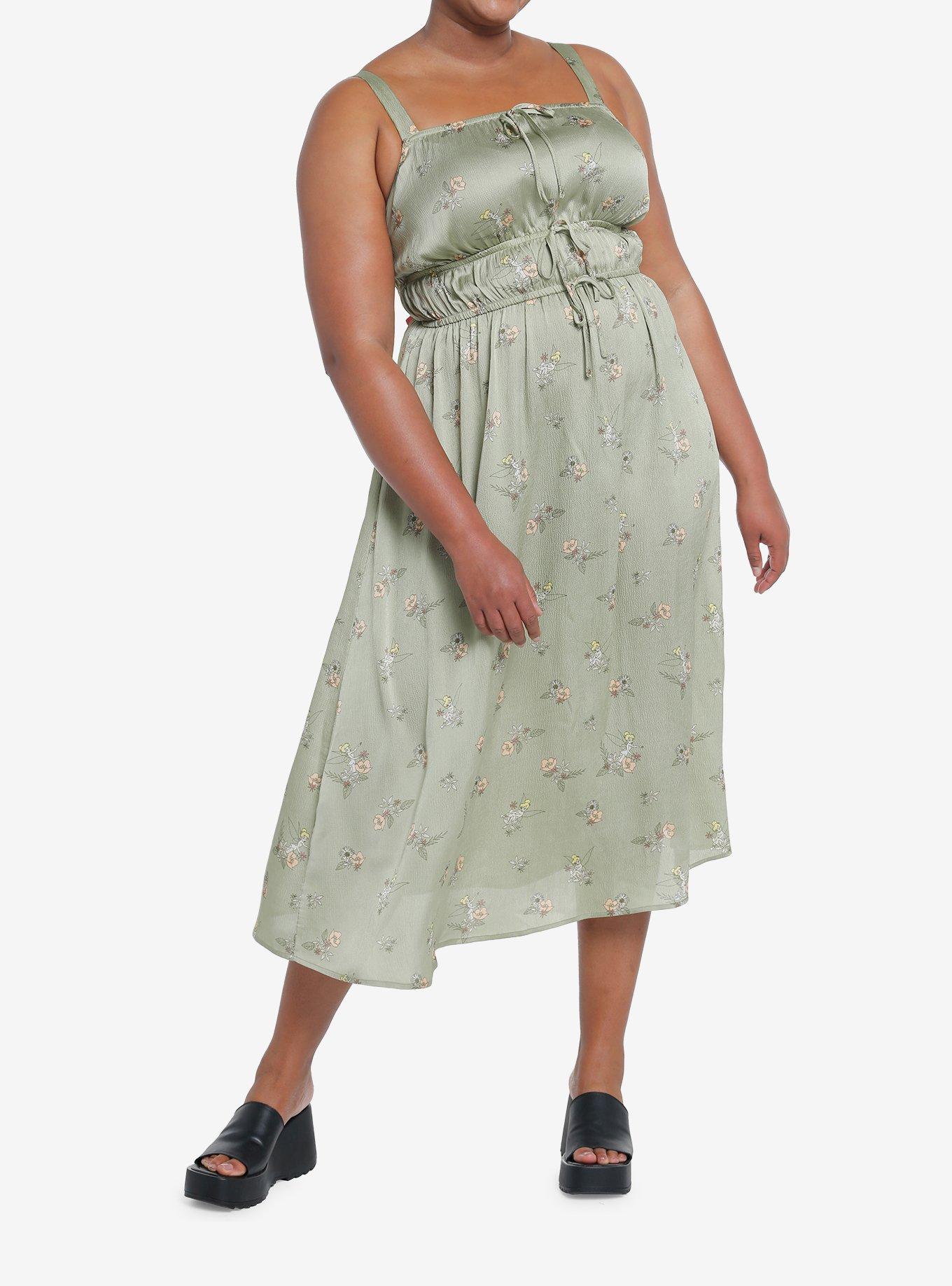 Her Universe Disney Peter Pan Tinker Bell Midi Dress Plus Size Her Universe Exclusive, , hi-res