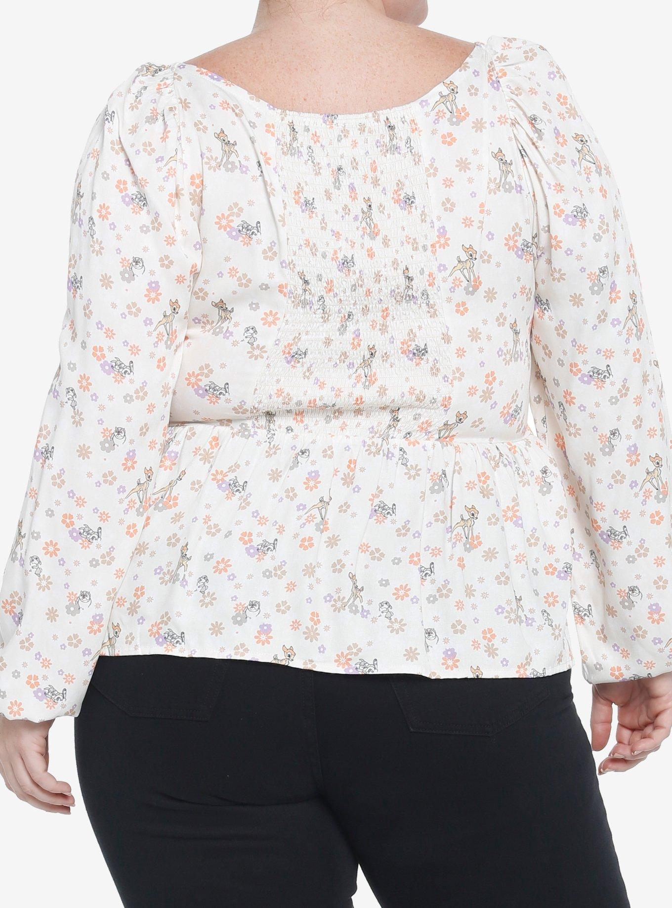 Her Universe Disney Bambi Peplum Top Plus Size, MULTI, alternate - view 3