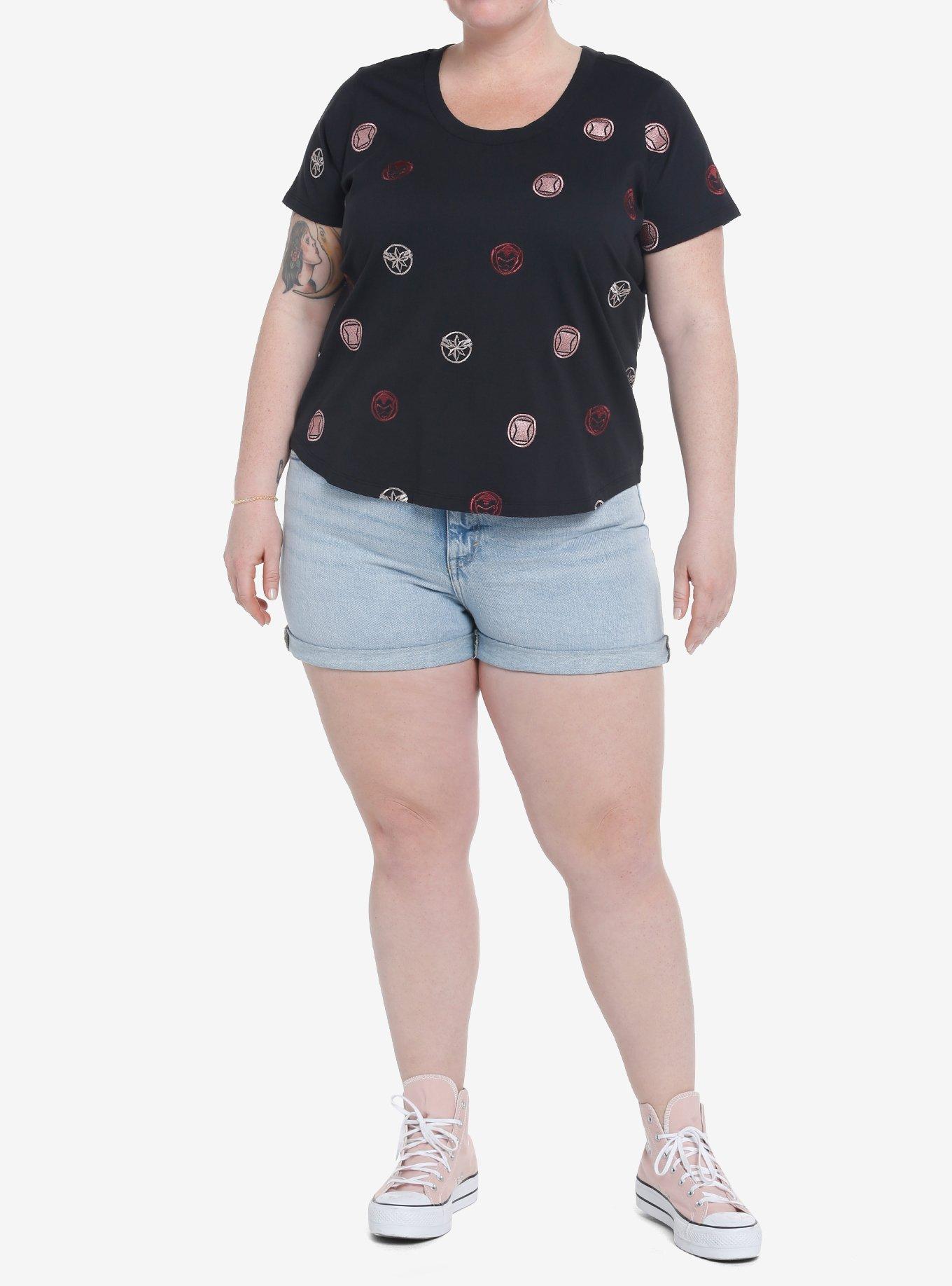 Her Universe Marvel Avengers Icons Scoop Neck T-Shirt Plus Size, , hi-res